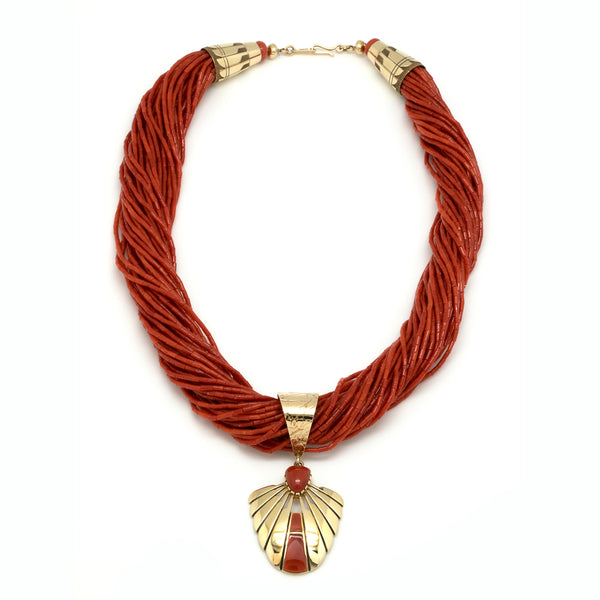 14k Gold Coral Necklace