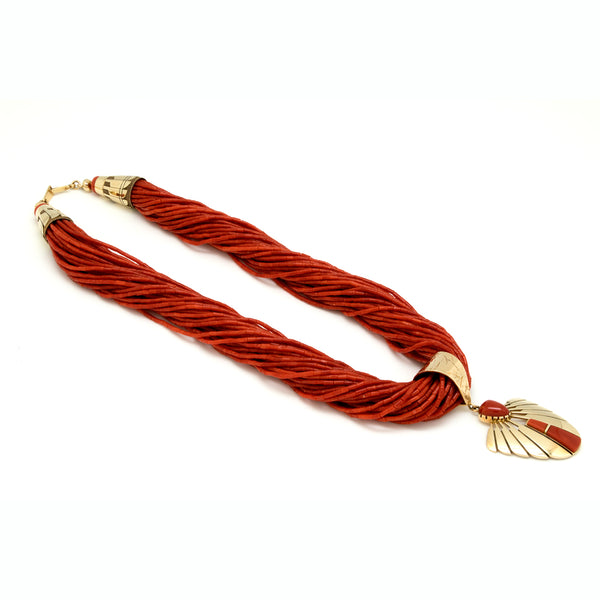 14k Gold Coral Necklace