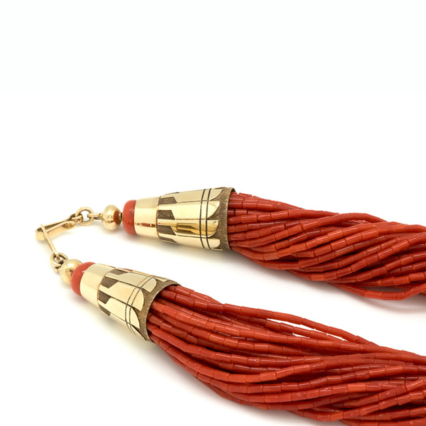 14k Gold Coral Necklace