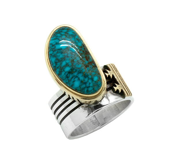 Silver/Gold Lone Mountain Ring