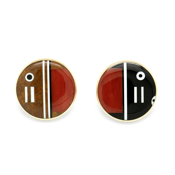 18k Gold Inlaid Earrings