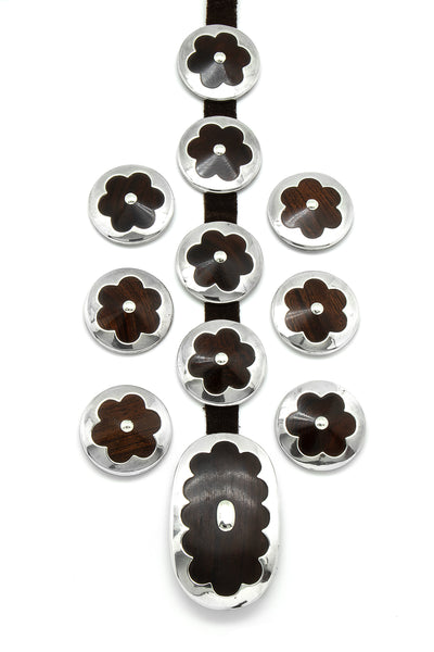 Sterling Silver Ironwood Concho Belt