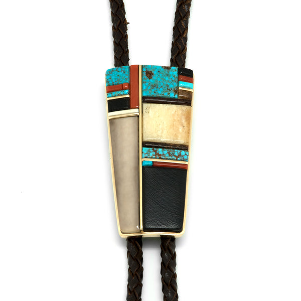 14k Gold Inaid Bolo