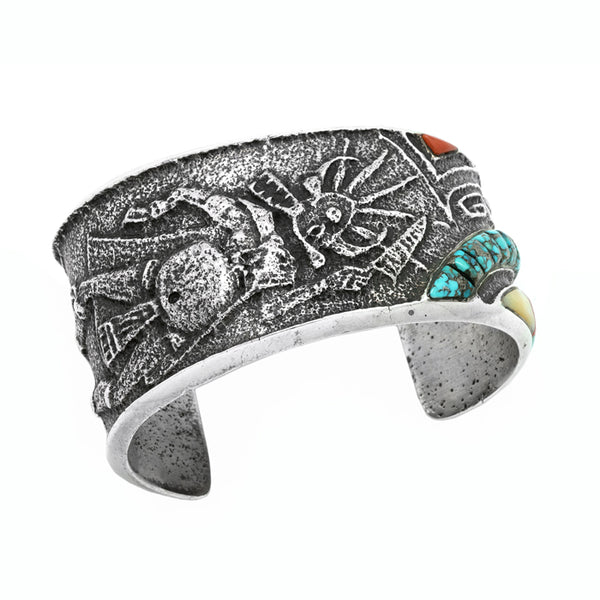 Sterling Silver Tufa Cast Bracelet