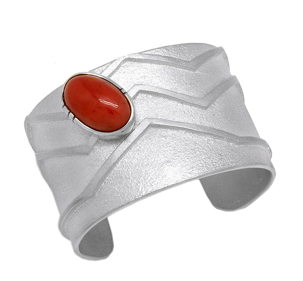 Sterling Silver Coral Bracelet