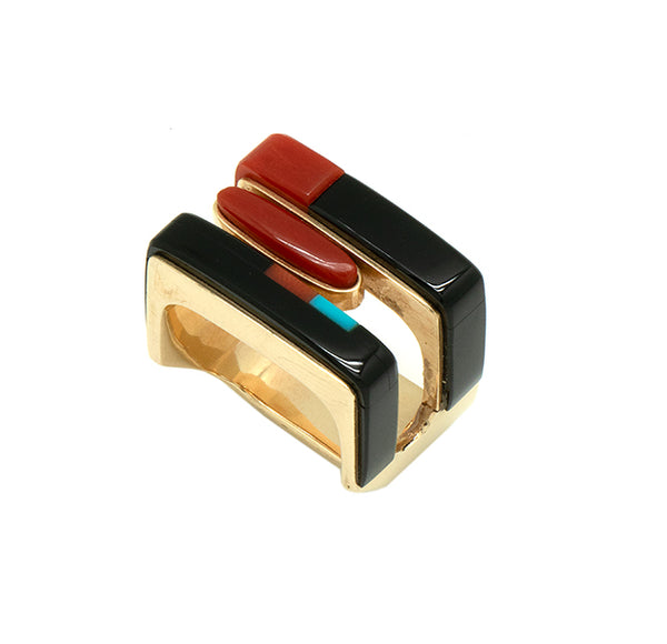 14k Gold Inlaid Ring