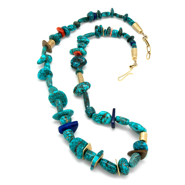 Fossil Lone Mountain Turquoise Necklace