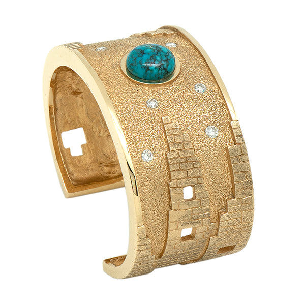 14k Gold Lone Mountain Diamond Bracelet