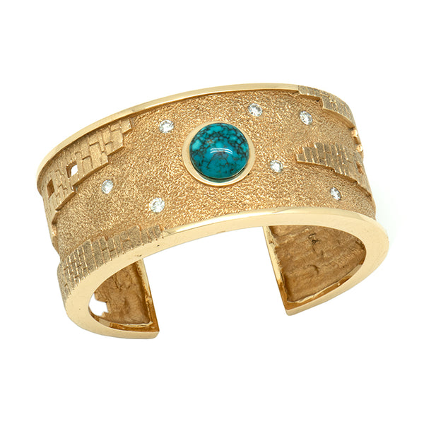 14k Gold Lone Mountain Diamond Bracelet