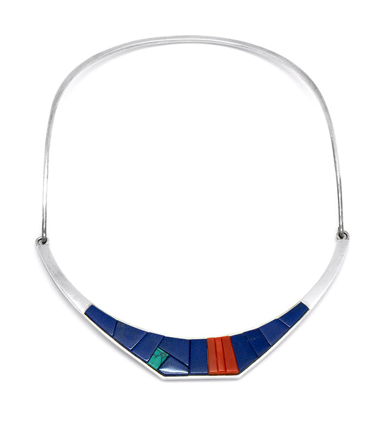Sterling Silver Inlaid Necklace