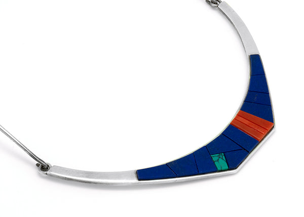 Sterling Silver Inlaid Necklace