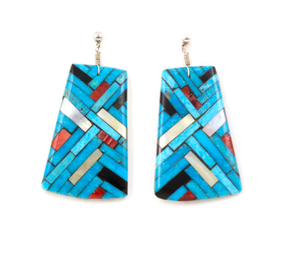 Turquoise Inlaid Earrings