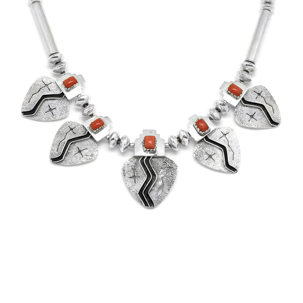 Sterling Silver Coral Necklace