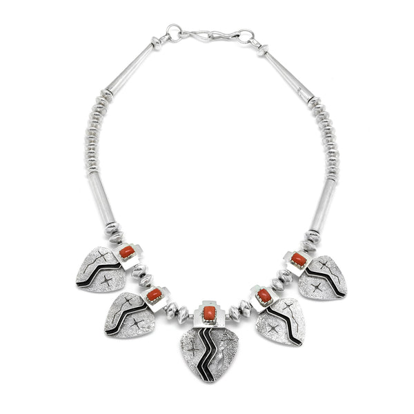 Sterling Silver Coral Necklace