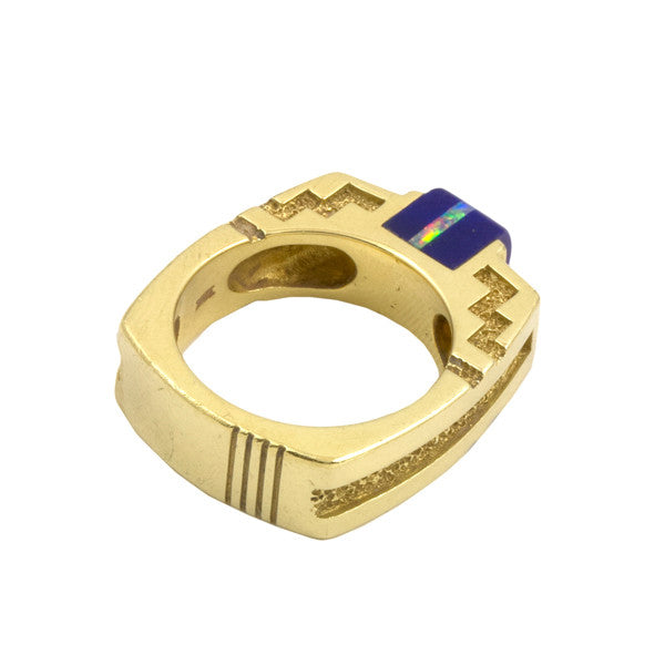 18k Gold Inlaid Ring