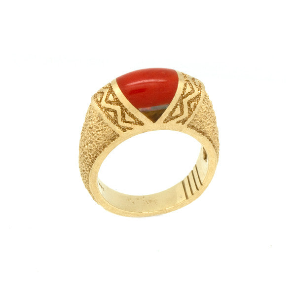 14k Gold Inlaid Ring