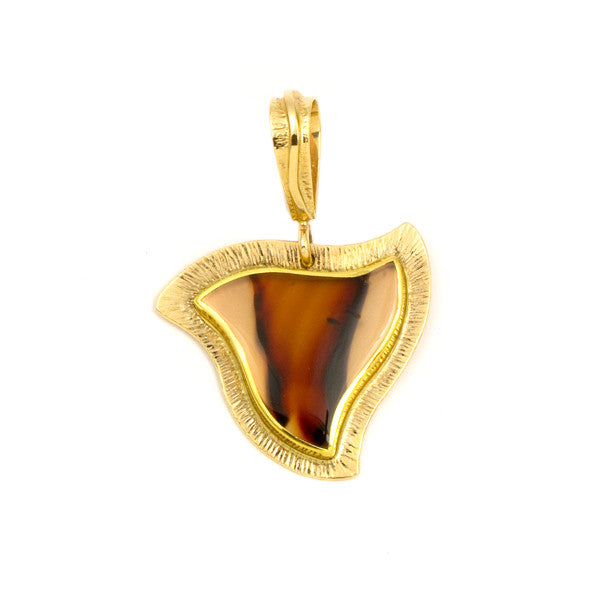 14k Gold Agate Necklace