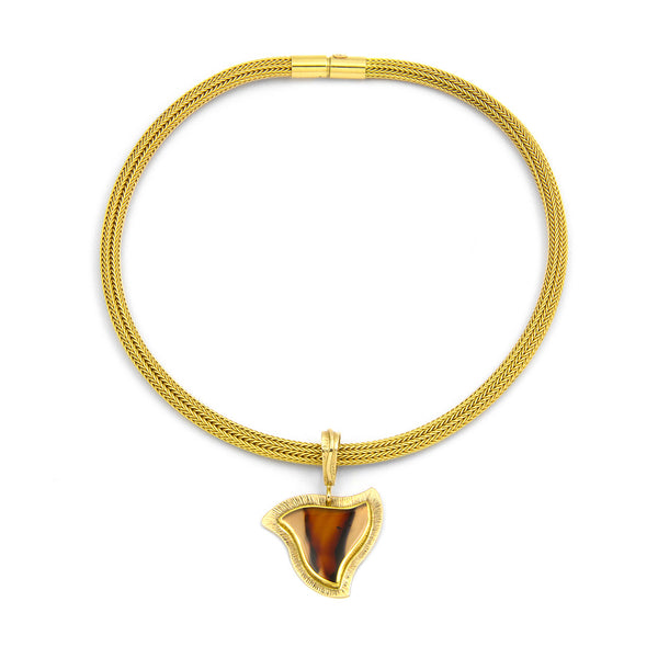 14k Gold Agate Necklace