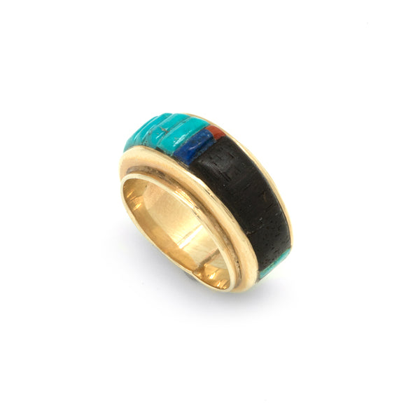 14k Gold Inlay Ring