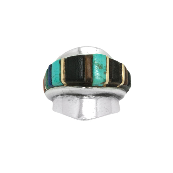 Sterling Silver Inlaid Ring