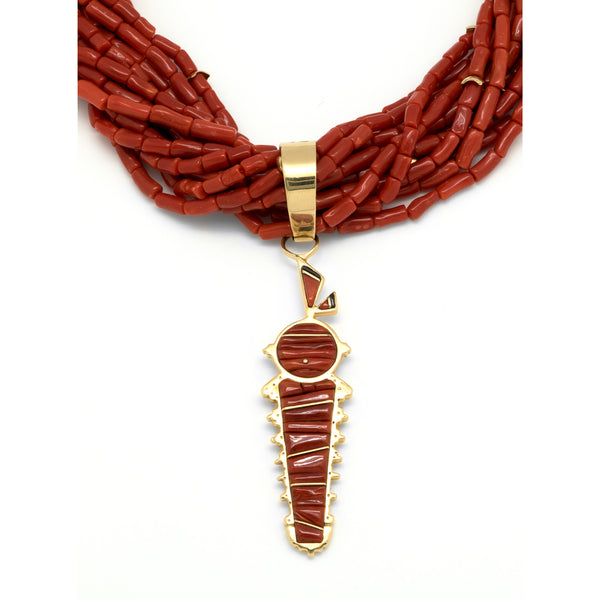 18k Gold Coral Necklace