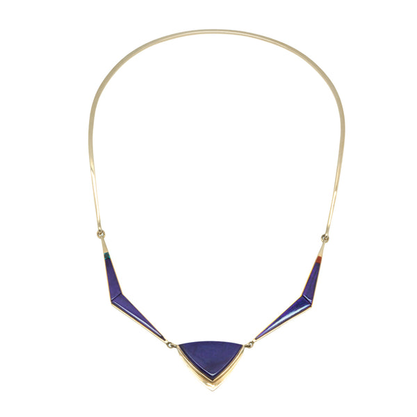 14k Gold Inlay Sugilite Necklace